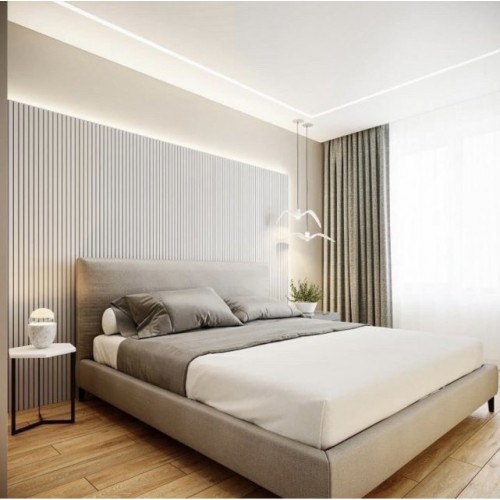 Декоративна стінова панель AGT PR03771 734 (717) Білий шовк New (мат)