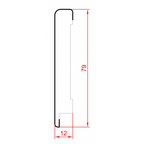 Плінтус ламінований білий МДФ 1280