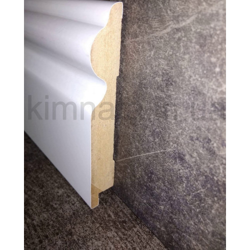 Плінтус ламінований білий МДФ 16110