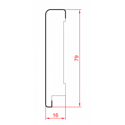 Плінтус ламінований білий МДФ 1680