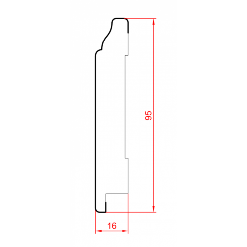 Плінтус ламінований білий МДФ 1695