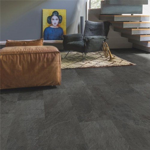 Вінілова підлога Quick-Step Oro Base - Tiles Чорний сланець AVSTT40035 (4mm)