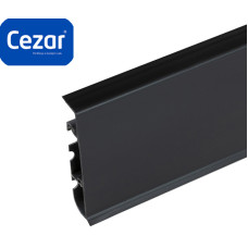 Плінтус пластиковий Cezar Hi Line Prestige ПВХ Чорний Матовий