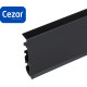 Плінтус пластиковий Cezar Hi Line Prestige ПВХ Чорний Матовий