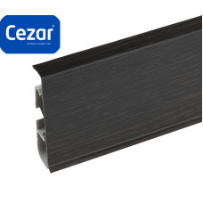 Плінтус пластиковий Cezar Hi Line Prestige ПВХ Wenge Венге Матовий