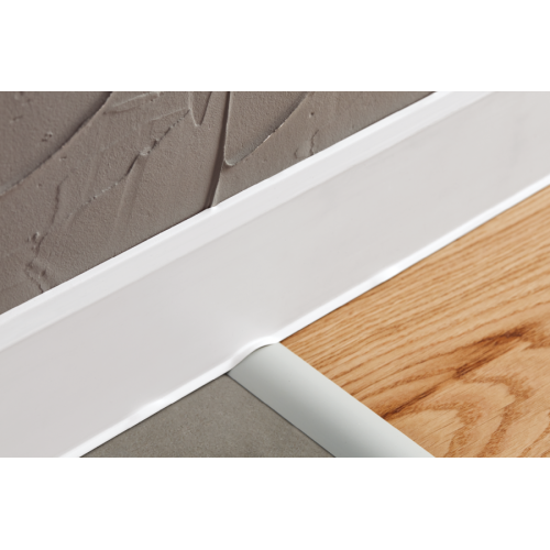 Плінтус пластиковий Cezar Hi Line Prestige ПВХ Aluminium Матовий