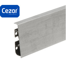 Плінтус пластиковий Cezar Hi Line Prestige ПВХ Сірий камінь Матовий