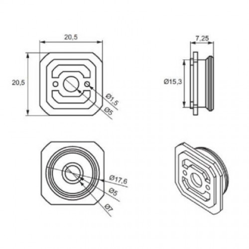 Стяжка "Швидкий монтаж" для стінових панелей, d-25 мм