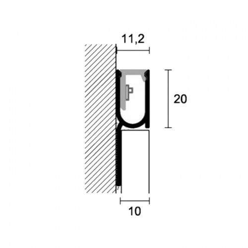 Алюмінієвий профіль Prolight Prolist TLA/10/C1 Profilpas з LED підсвічуванням