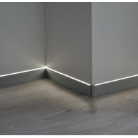 Плінтус алюмінієвий Profilpas Prolight Metal Line з LED підсвічуванням П-подібний