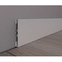 Плінтус прямокутний алюмінієвий П-подібний Білий 60мм