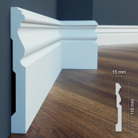 Плінтус Cezar ELEGANCE LPC-09 Білий матовий