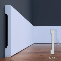 Плинтус Cezar ELEGANCE LPC-38 Белый матовый