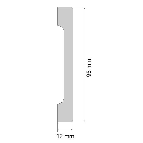 Плінтус Cezar ELEGANCE LPC-38 Білий матовий