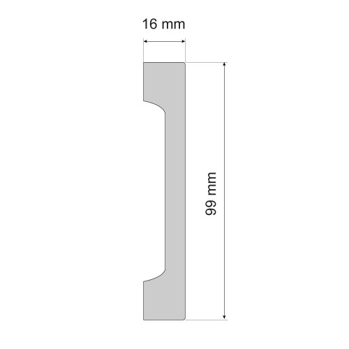 Плинтус Cezar ELEGANCE LPC-29 Белый матовый