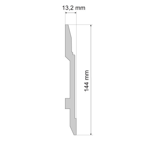 Плінтус Cezar ELEGANCE LPC-25 Білий матовий
