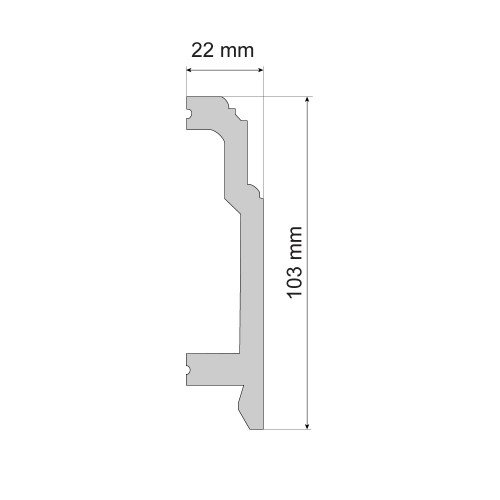 Плінтус Cezar ELEGANCE LPC-26 Білий матовий