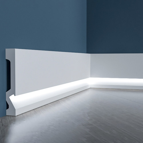 Плінтус Cezar ELEGANCE LPC-29LE LED Білий матовий