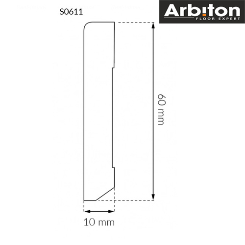 Плінтус Arbiton STIQ 60 S611 Білий
