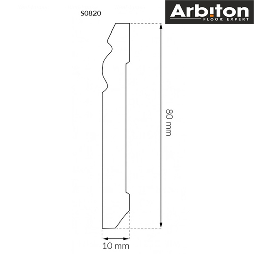 Плінтус Arbiton STIQ 80 S820 Білий