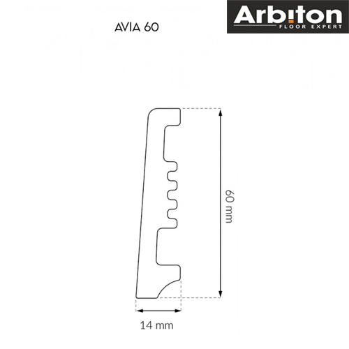 Плінтус Arbiton Avia 60 ST610 Білий