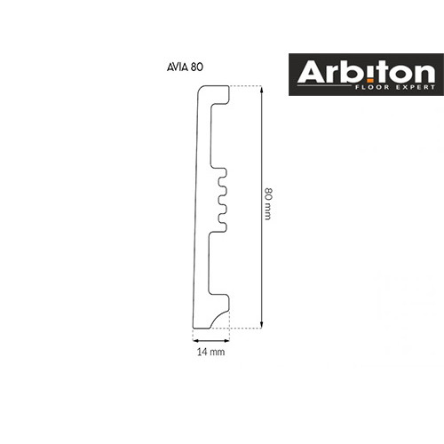 Плінтус Arbiton Avia 80 ST810 Білий
