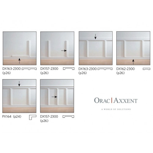 Плінтус поліуретановий гнучкий ORAC SX163F