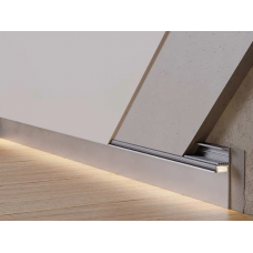 Алюмінієвий плінтус прихованого монтажу з LED підсвічуванням Анодований 50 мм ALU-SL50