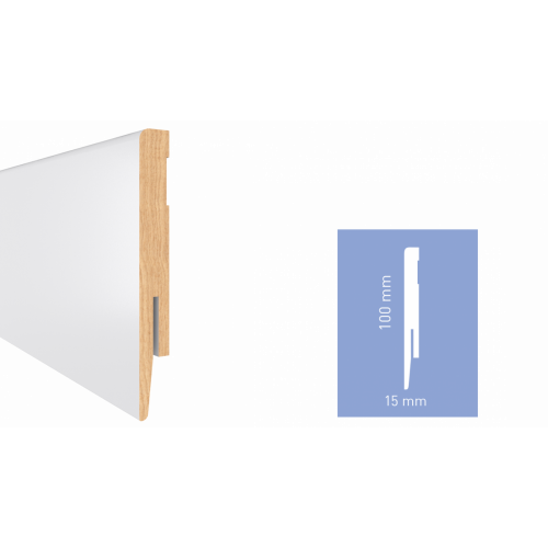 Плінтус МДФ ламінований Arbiton DIAMOND Білий GP1001