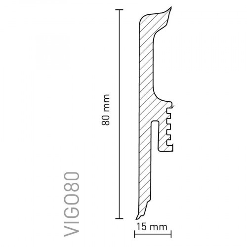 Плінтус Arbiton VIGO 80 Білий