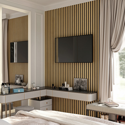 Декоративна стінова панель шпонована 2780х386 | крок 12мм | товщина 16мм