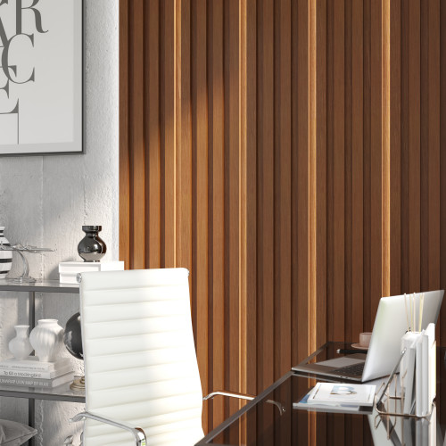 Декоративна стінова панель шпонована 2780х386 | крок 12мм | товщина 16мм