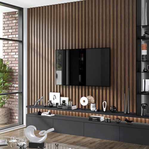 Декоративна стінова панель шпонована 2780х386 | крок 12мм | товщина 16мм