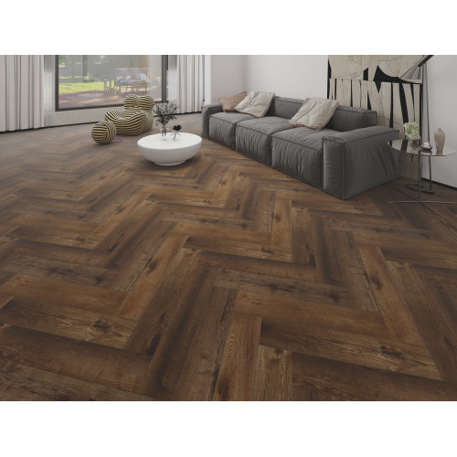 Вінілова підлога SPC APRO AUTHENTIC ялинка + підкладка Coffe Oak 510