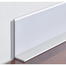 Плінтус алюмінієвий накладний L-профіль 60 мм (Р-7-60А)