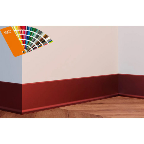 Плінтус алюмінієвий накладний плоский 60 мм ALU-N6012 RAL