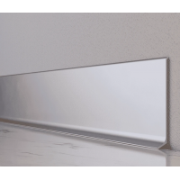 Плінтус алюмінієвий анодований накладний плоский 80 мм ALU-N8012