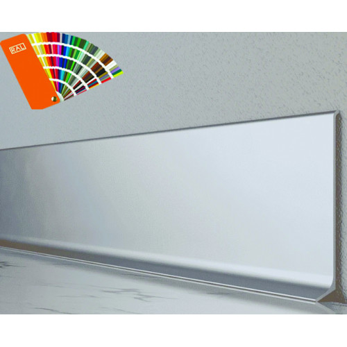 Плінтус алюмінієвий накладний плоский 80 мм ALU-N8012 RAL