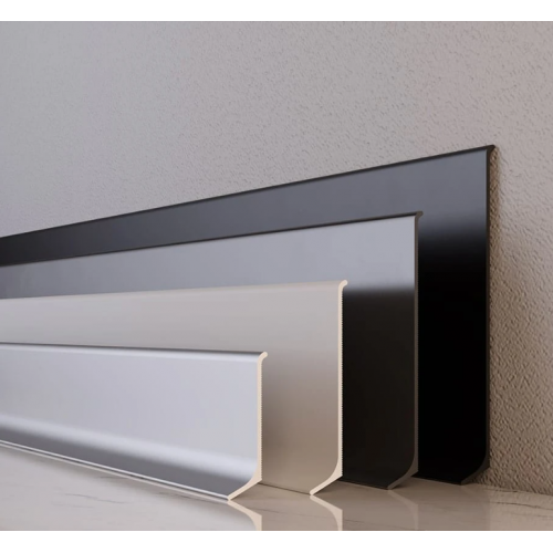 Плінтус алюмінієвий накладний плоский 80 мм ALU-N8012 RAL