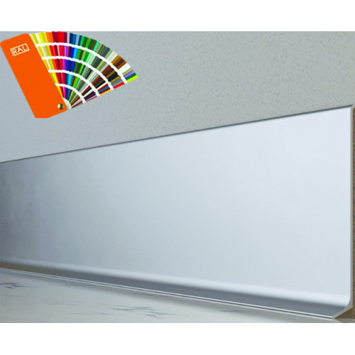 Плінтус алюмінієвий накладний плоский 100 мм ALU-N10012 RAL