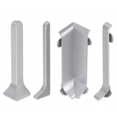 Фурнітура для алюмінієвого плінтуса (кути, заглушки, з'єднання) 40 мм ALU-N4012-F