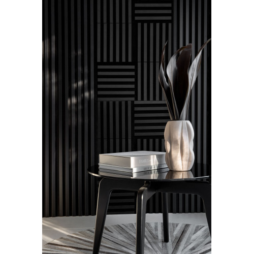 Декоративна стінова панель МДФ WOODLINE WL 2700х300 Матовий Чорний