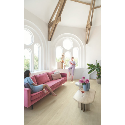 Вінілове покриття Quick-Step BLOOM Дуб морський бриз бежевий AVMPU40080 (5+1мм)