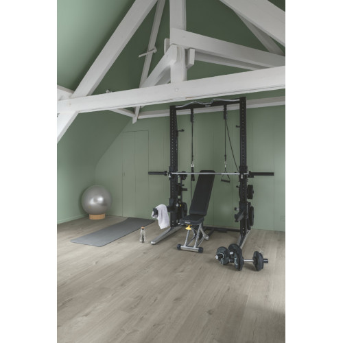 Вінілове покриття Quick-Step BLOOM Дуб бавовна затишна сірий AVMPU40202 (5+1мм)