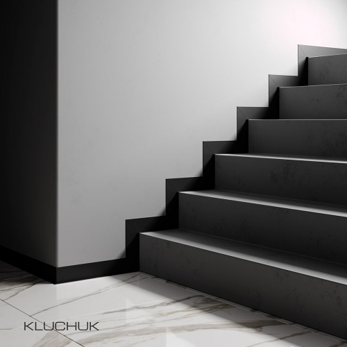 Плінтус алюмінієвий накладний L-профіль 60 мм L-60