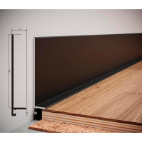 Плінтус алюмінієвий накладний L-профіль 60 мм L-60