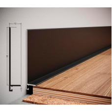 Плінтус алюмінієвий накладний L-профіль 60 мм L-60