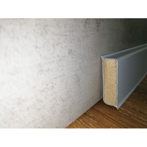 Плінтус МДФ Dollken Cubu flex 40 мм 1202 (1012) Сірий