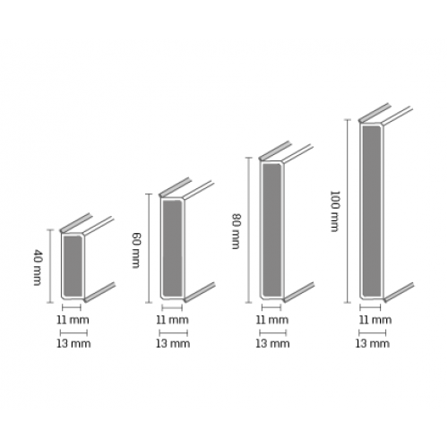 Плінтус МДФ Dollken Cubu 40 мм 1209 Антрацит