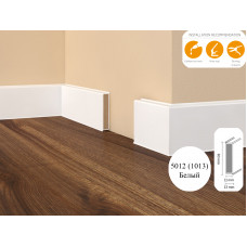 Плінтус МДФ Dollken Cubu flex 60 мм 5012 (1013) Білий